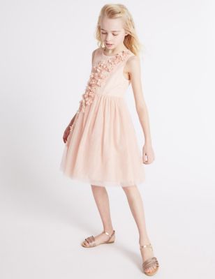 Floral Detail Dress &#40;3-14 Years&#41;